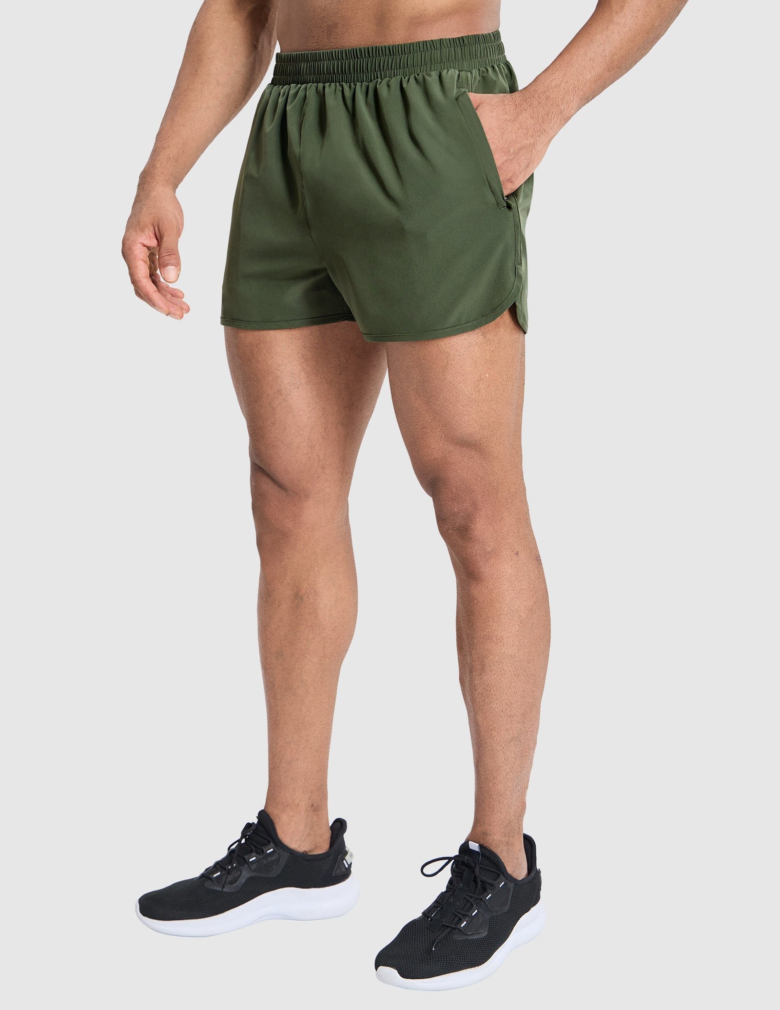 Mens Athletic Running Shorts With Brief Liner 3 Inch product photo from Miersports