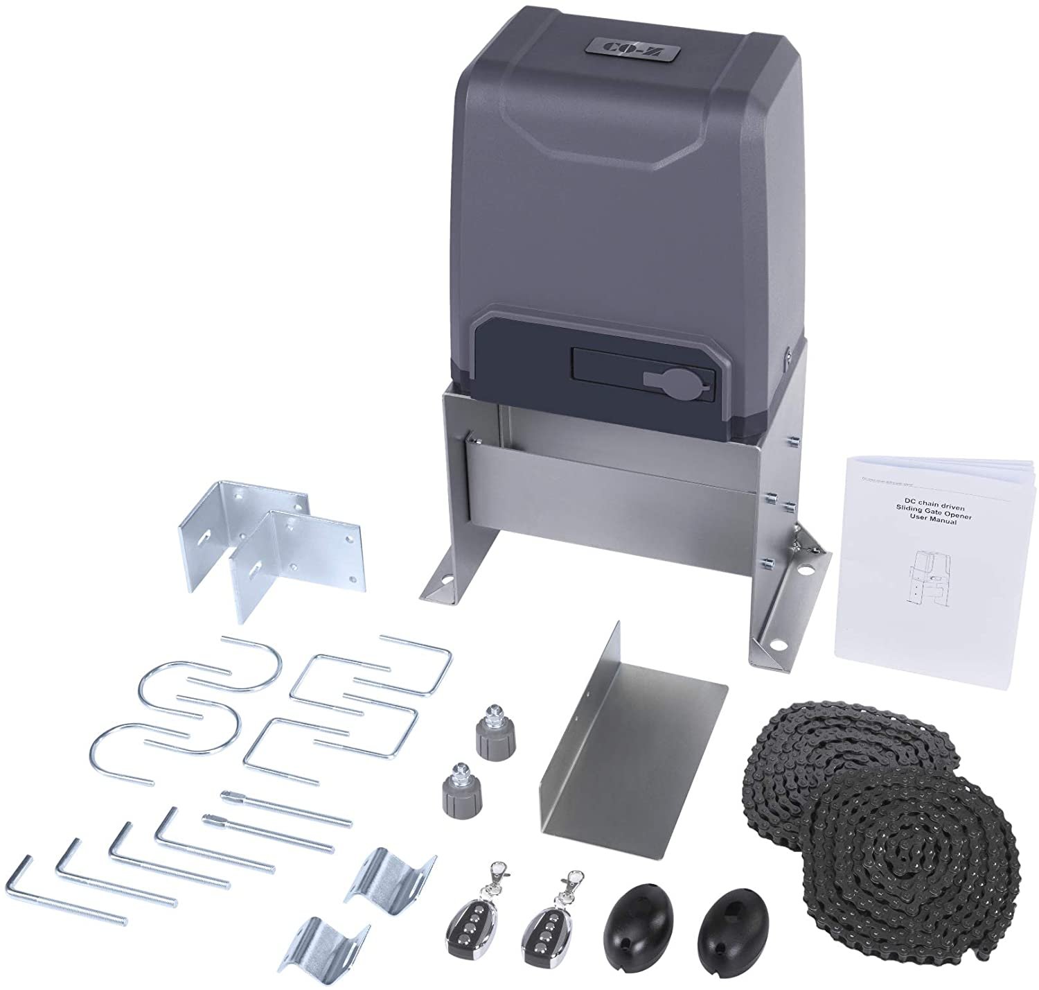 CO-Z Secure Access 3300lb Sliding Gate Opener with Hardware Kit product photo from CO-Z