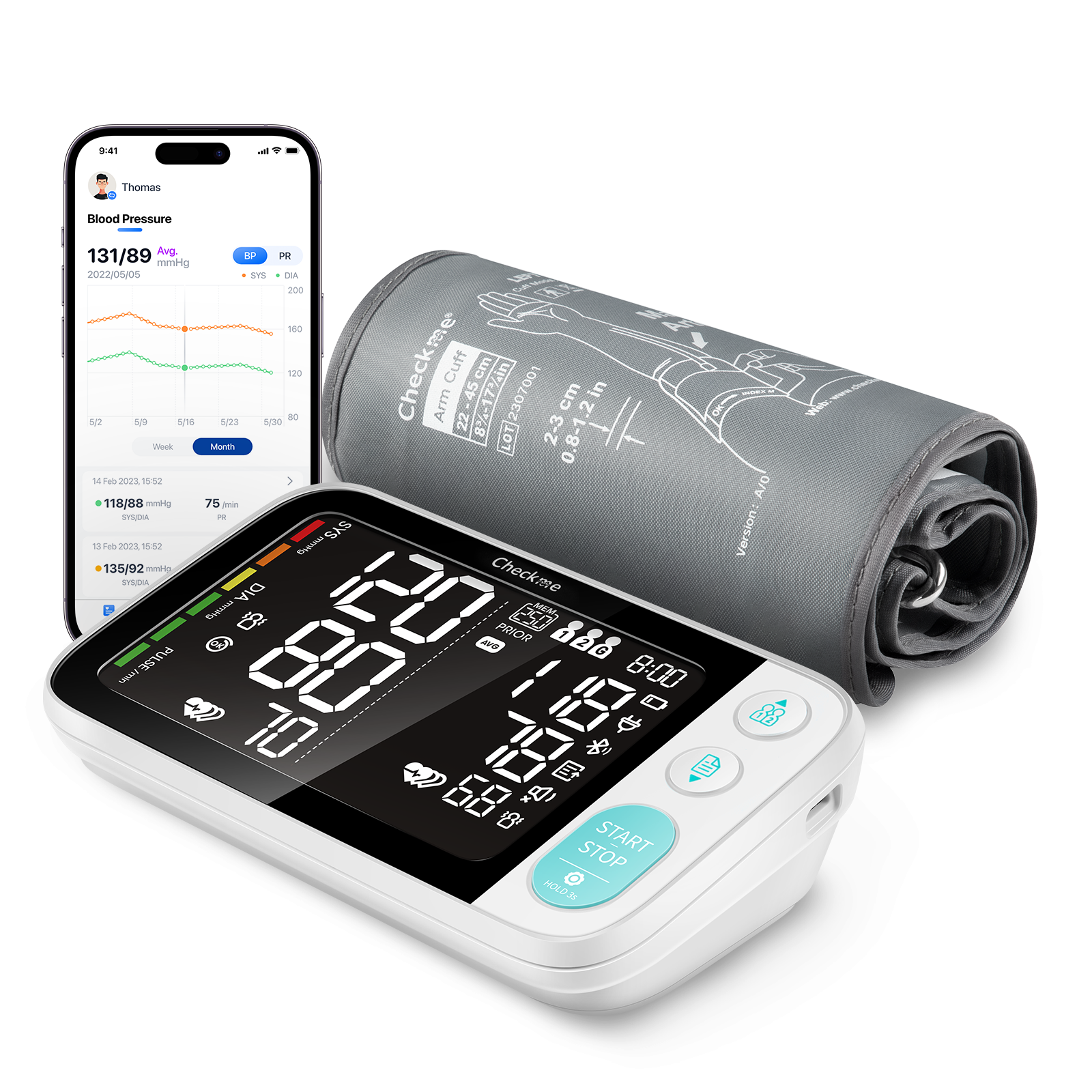 BP3-C2 Dual Display & Bluetooth product photo from Checkme