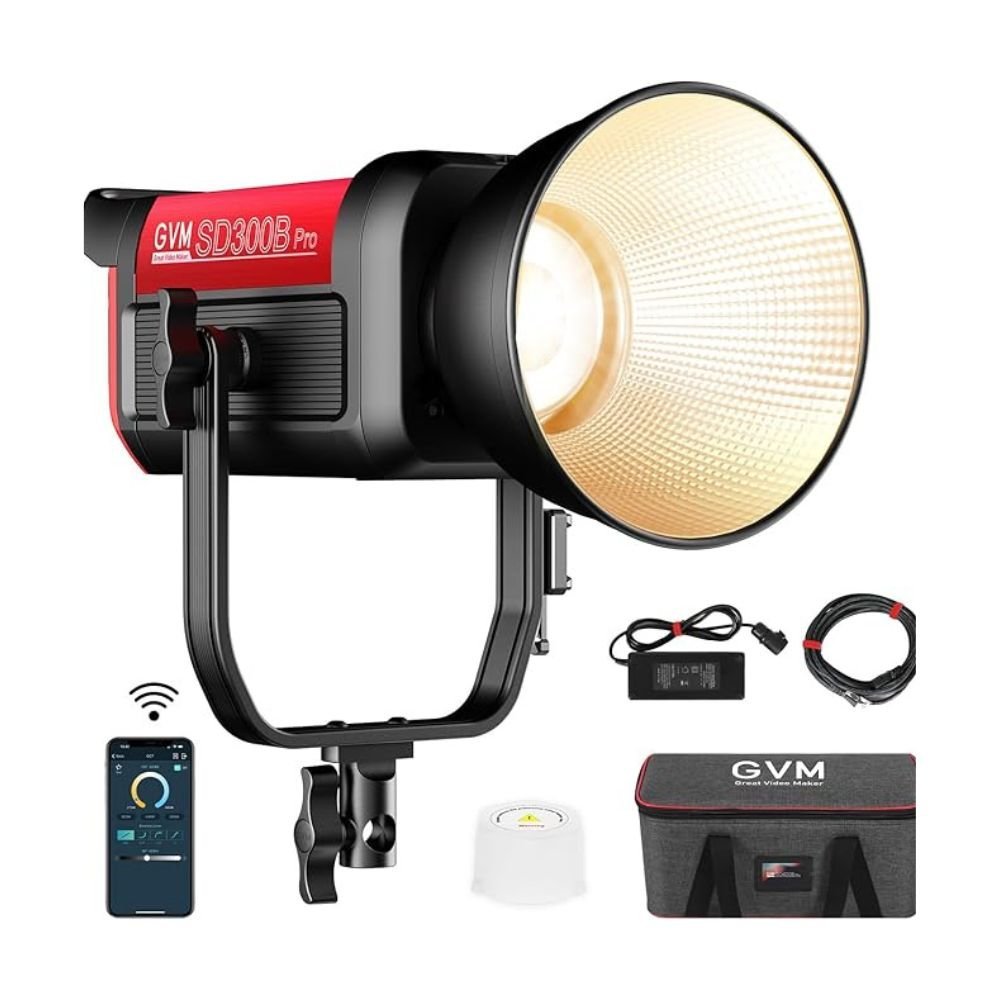 Gvm Pro Sd300B 300W Bi Color Monolight V Mount Mesh Bluetoothincludes 1 Free 26 Lantern Softbox 99 product photo from Gvmled