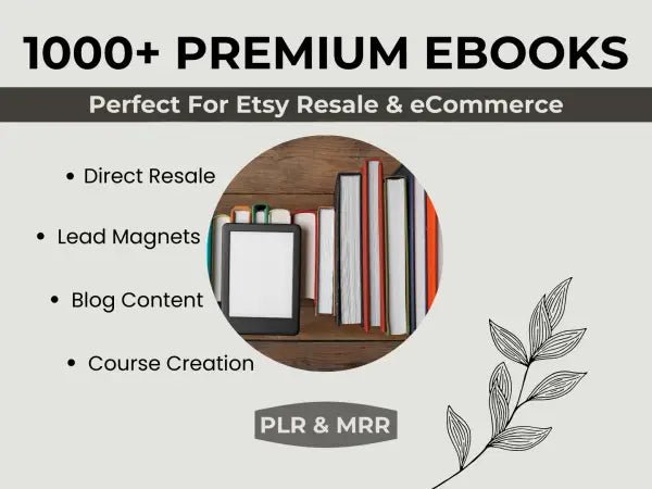 1000+ Premium eBooks Bundle | PLR - 2025 Private Label Rights product photo from Plrze