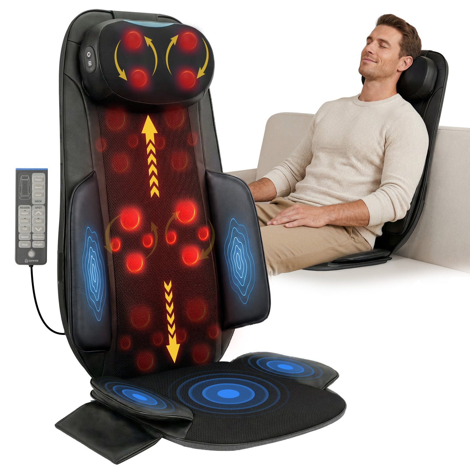 COMFIER Shiatsu Neck & Back Massager with Graphene Heat - 2523 product photo from Comfier