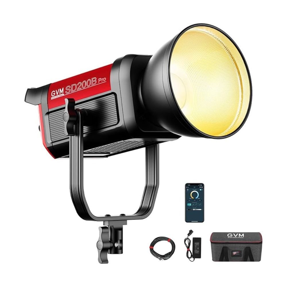 GVM PRO SD200B 200W Bi-Color Mesh Bluetooth Monolight product photo from Gvmled