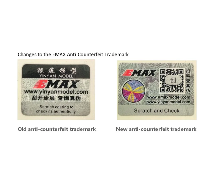 Notification on Changes to EMAX Product Anti-Counterfeit product photo from Emaxmodel