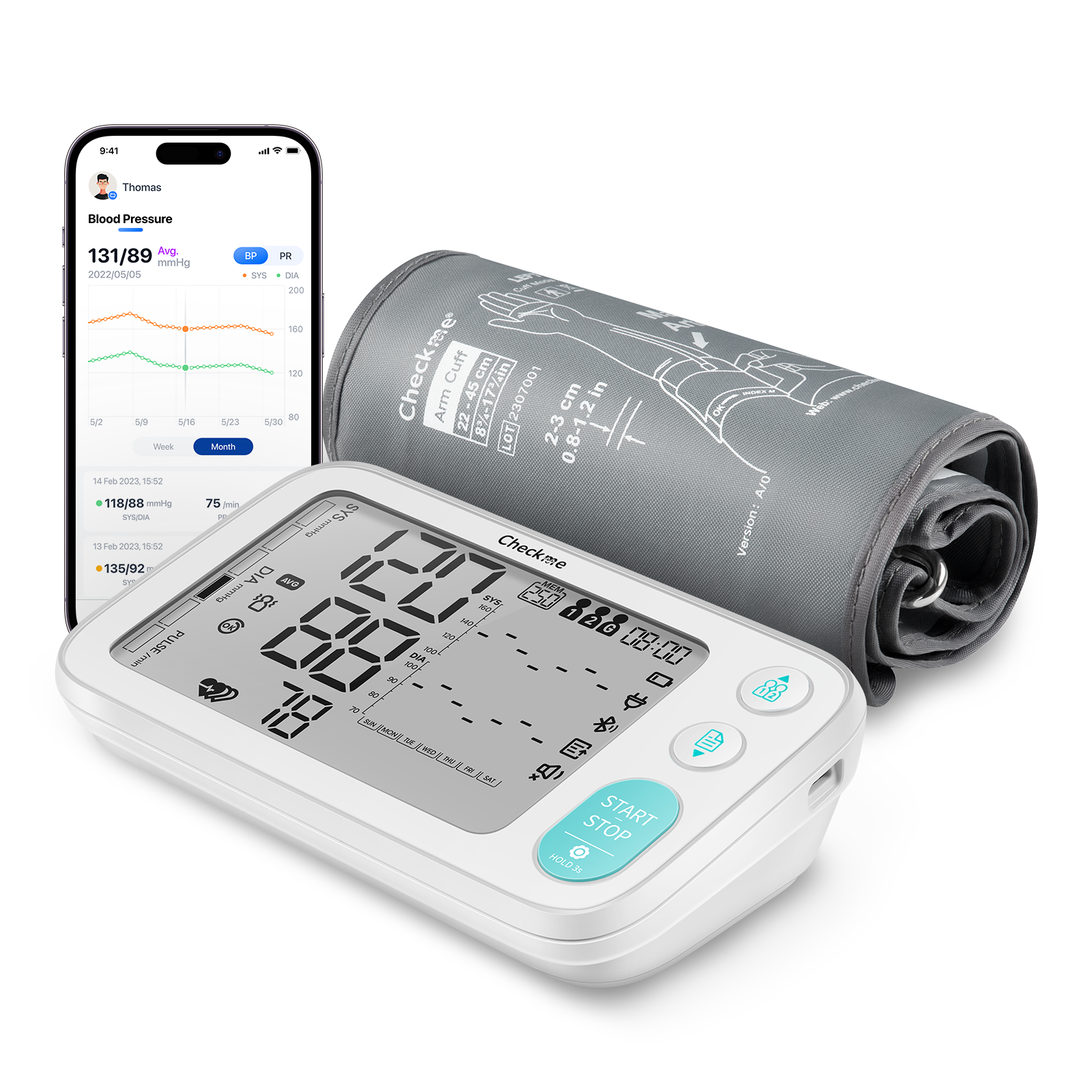BP3-C1 - Dual Display & Bluetooth product photo from Checkme