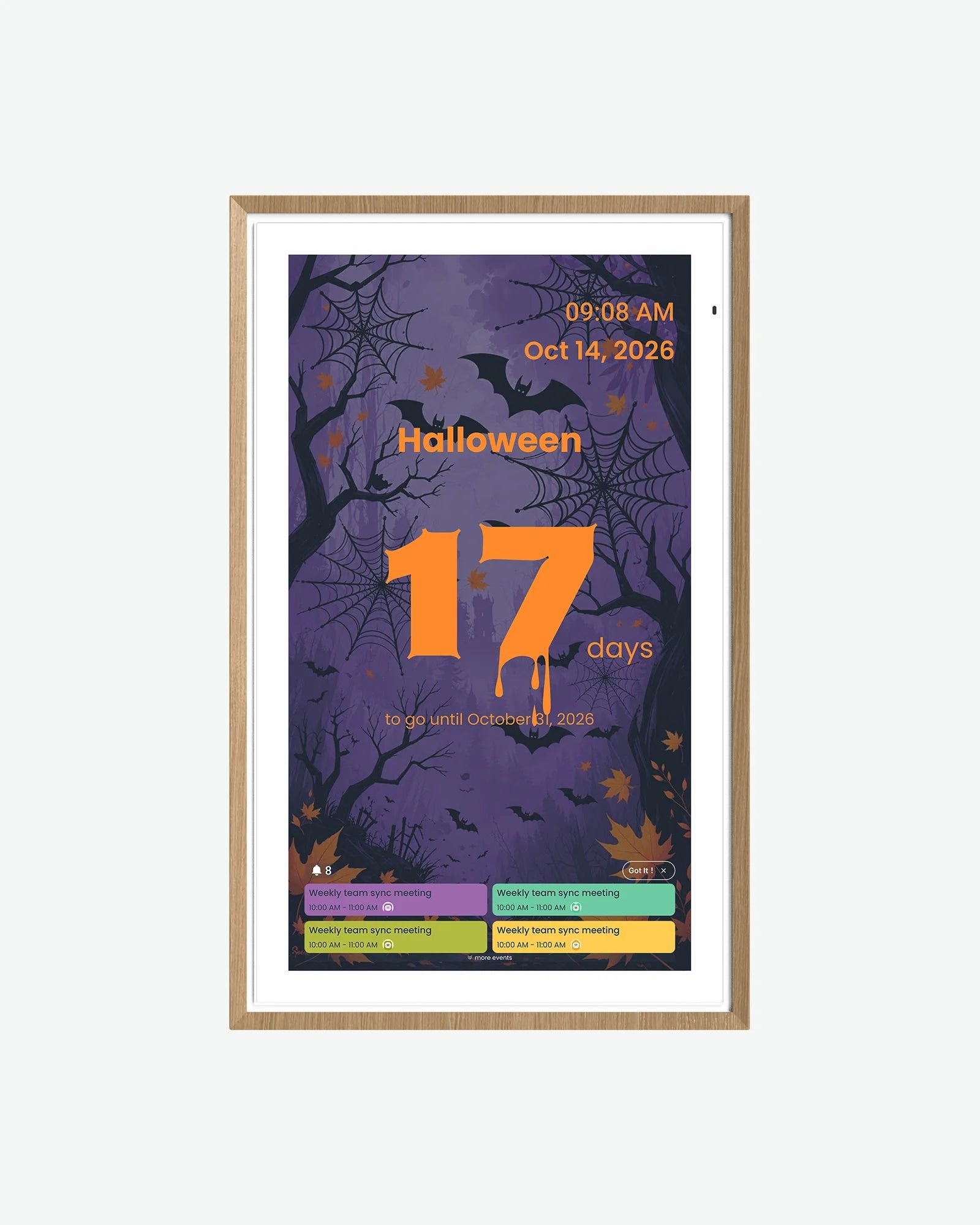 27" Digital Calendar product photo from Apolosign