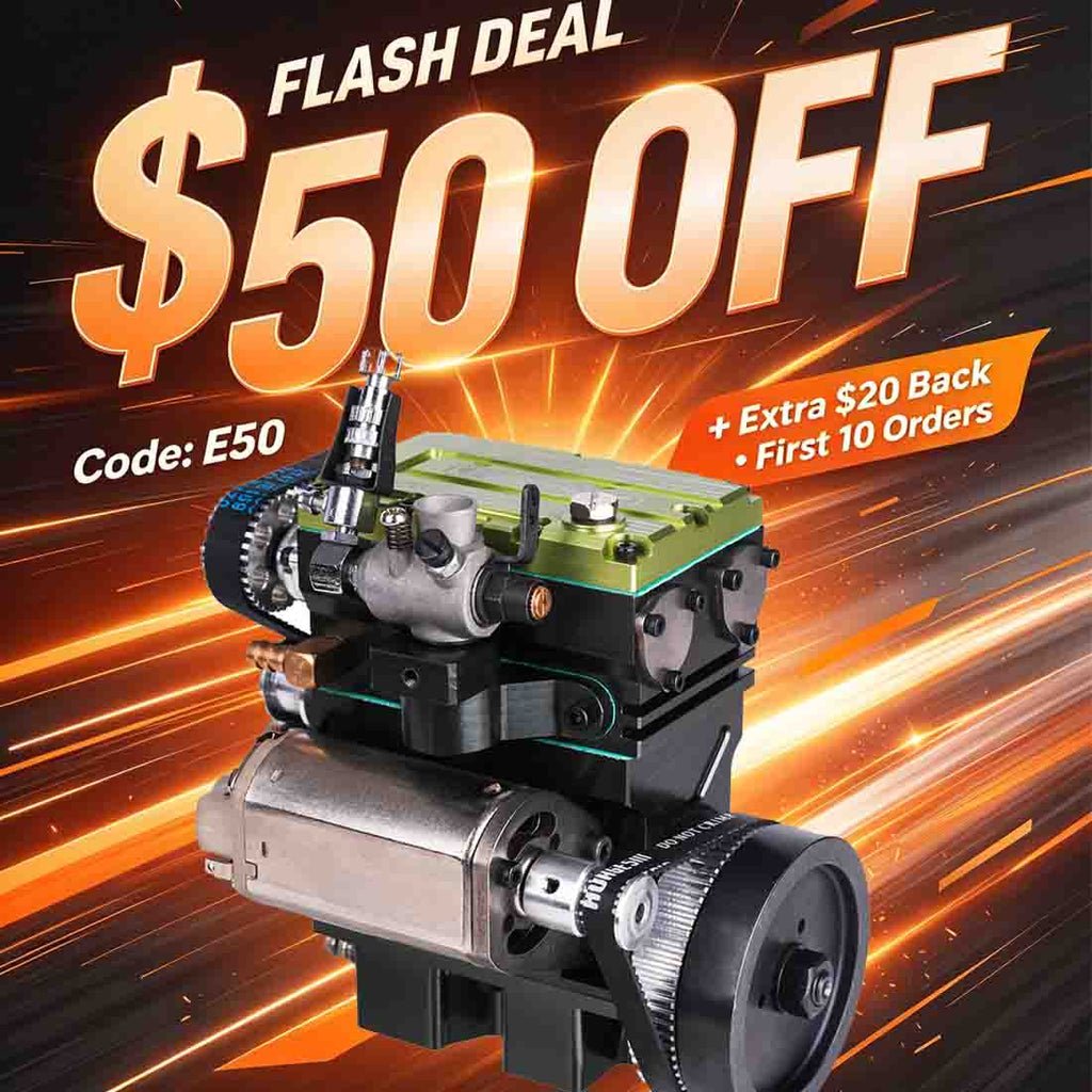 Semto St Fl2 8 6Cc 2 Cylinder Engine Diy Kits Nitro 4 Stroke Model Engine For Beginner product photo from Stirlingkit