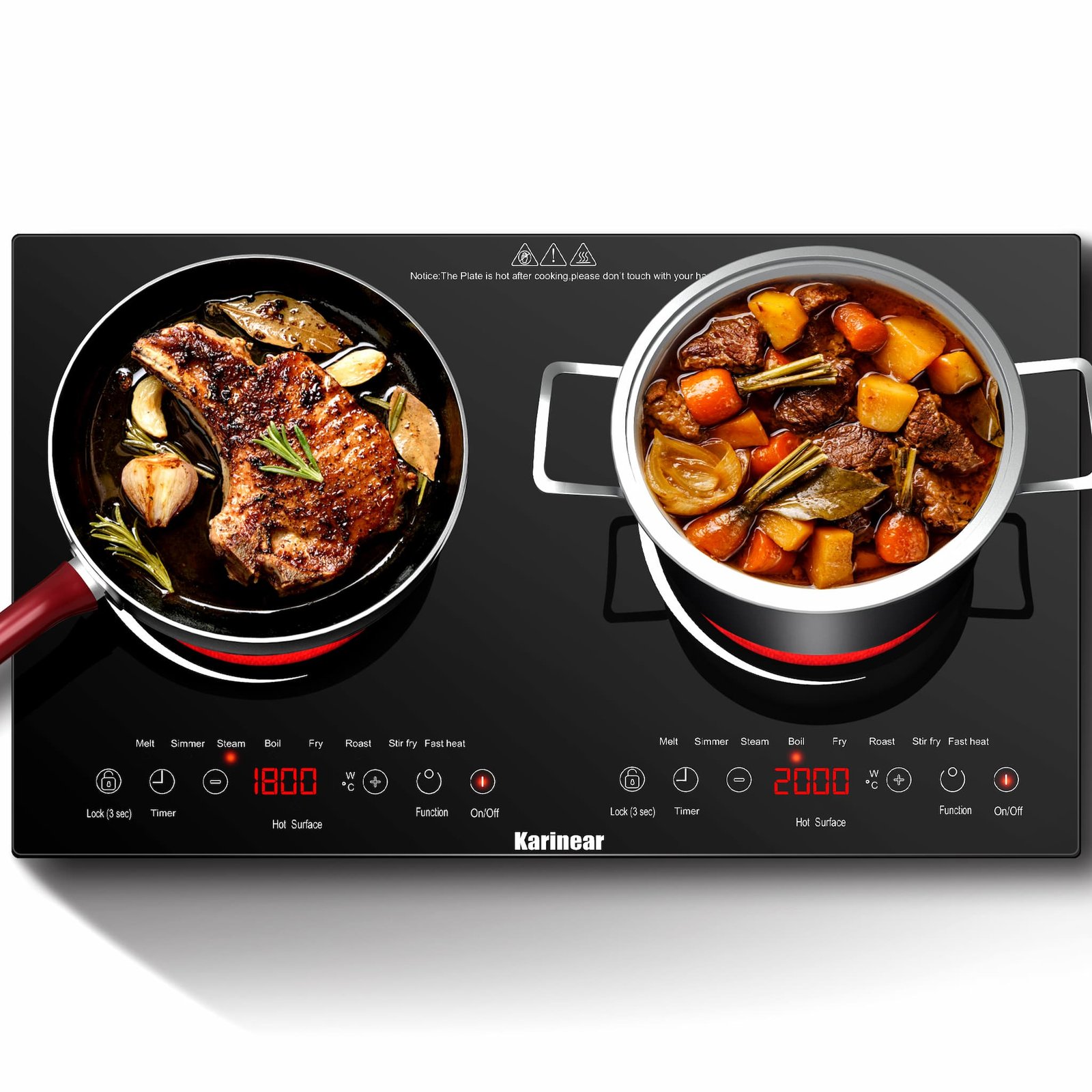 Karinear Portable Countertop & Built-in Electric Cooktop with 110v Plug product photo from Karinear Appliances