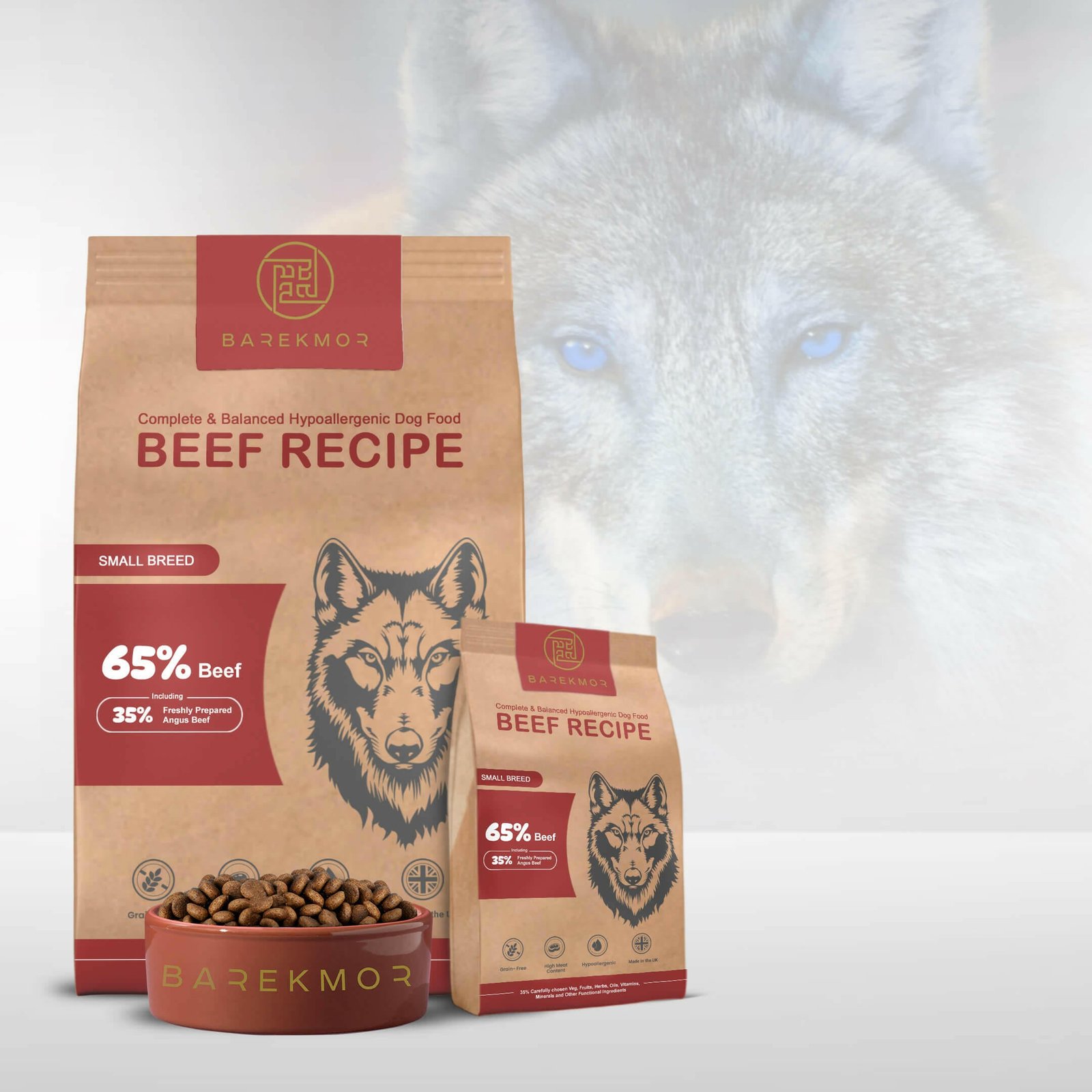 Barekmor® Small Breed Beef Recipe: Digestion & Vitality product photo from Barekmorpetfoods
