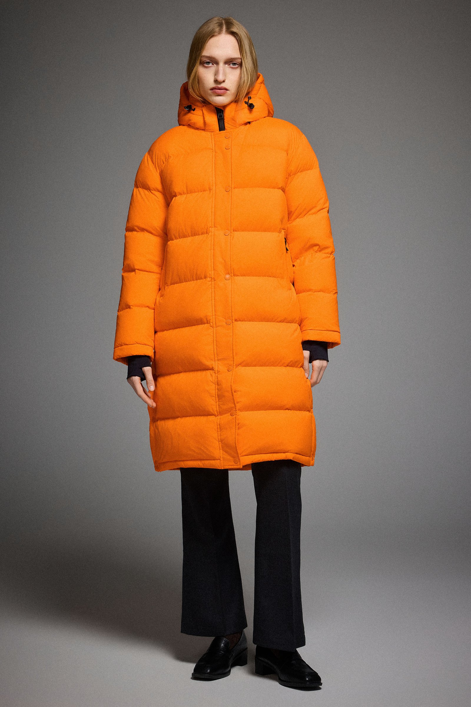 Detachable Hooded Long Down Jacket Row241195C product photo from Orolay